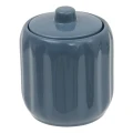 Ceramiczny pojemnik na waciki i patyczki z reliefowym wzorem Colorama, niebieski - 5five