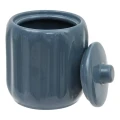 Ceramiczny pojemnik na waciki i patyczki z reliefowym wzorem Colorama, niebieski - 5five