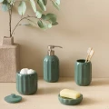 Ceramiczny pojemnik na waciki i patyczki Colorama, zielony - 5five