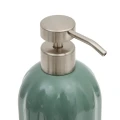 Ceramiczny dozownik do mydła z reliefowym wzorem Colorama 450 ml, zielony - 5five