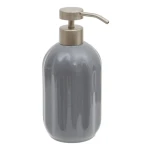 Ceramiczny dozownik do mydła z reliefowym wzorem Colorama 450 ml, szary - 5five