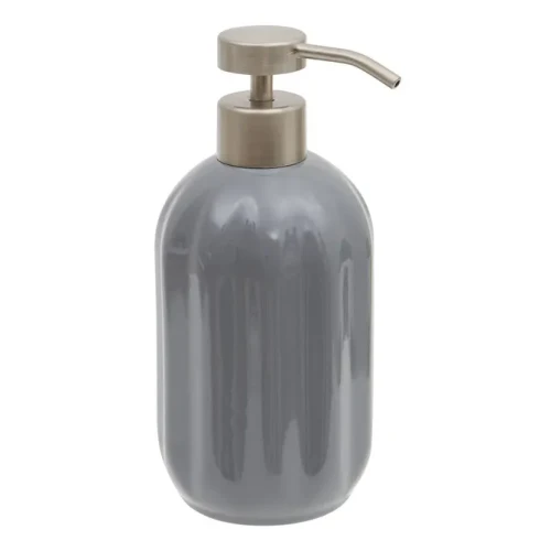 Ceramiczny dozownik do mydła z reliefowym wzorem Colorama 450 ml, szary - 5five
