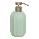 Ceramiczny dozownik do mydła z reliefowym wzorem Colorama 450 ml, seledynowy - 5five