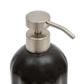 Ceramiczny dozownik do mydła z reliefowym wzorem Colorama 450 ml, czarny - 5five