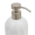 Ceramiczny dozownik do mydła z reliefowym wzorem Colorama 450 ml, biały - 5five