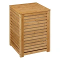 Drewniany kosz na pranie 65L z bambusa, naturalny - 5five