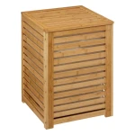 Drewniany kosz na pranie 65L z bambusa, naturalny - 5five