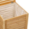 Drewniany kosz na pranie 65L z bambusa, naturalny - 5five