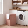 Składany kosz na pranie dwukomorowy Colorama 74L, różowy - 5five