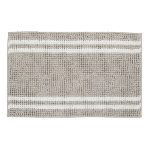 Dywanik łazienkowy w linie ze strukturą kuleczek 80 × 50 cm, taupe - 5five