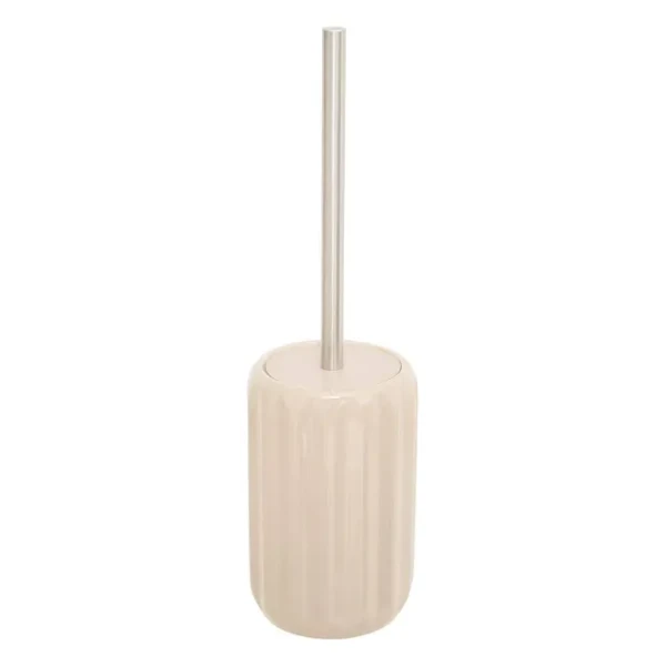 Szczotka do WC ceramiczna z reliefowym wzorem Colorama, beżowa - 5five