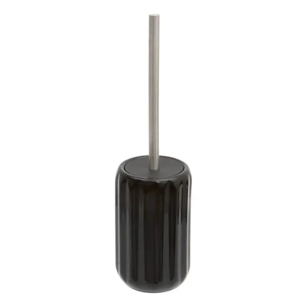 Szczotka do WC ceramiczna z reliefowym wzorem Colorama, czarna - 5five