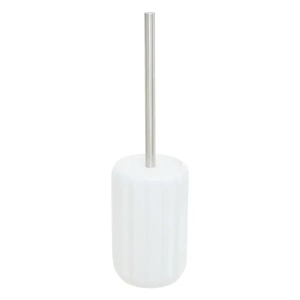 Szczotka do WC ceramiczna z reliefowym wzorem Colorama, biała - 5five