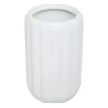 Szczotka do WC ceramiczna z reliefowym wzorem Colorama, biała - 5five