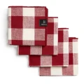 Serwetki materiałowe w kratkę Bettyhill 42x42 cm czerwony Ruby, 4-pak - Himla