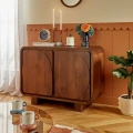 Drewniana komoda z drewna mango 2-drzwiowa Shelty, brązowa - Atmosphera