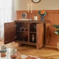 Drewniana komoda z drewna mango 2-drzwiowa Shelty, brązowa - Atmosphera