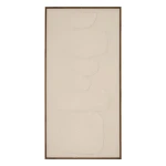 Obraz strukturalny z wypukłym wzorem na płótnie Roger 58x116 cm, beżowy - Atmosphera