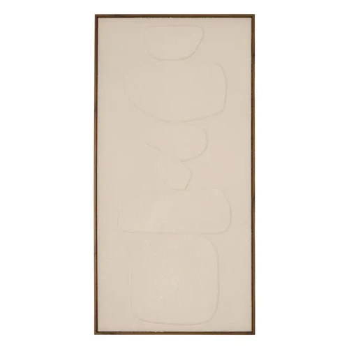 Obraz strukturalny z wypukłym wzorem na płótnie Roger 58x116 cm, beżowy - Atmosphera