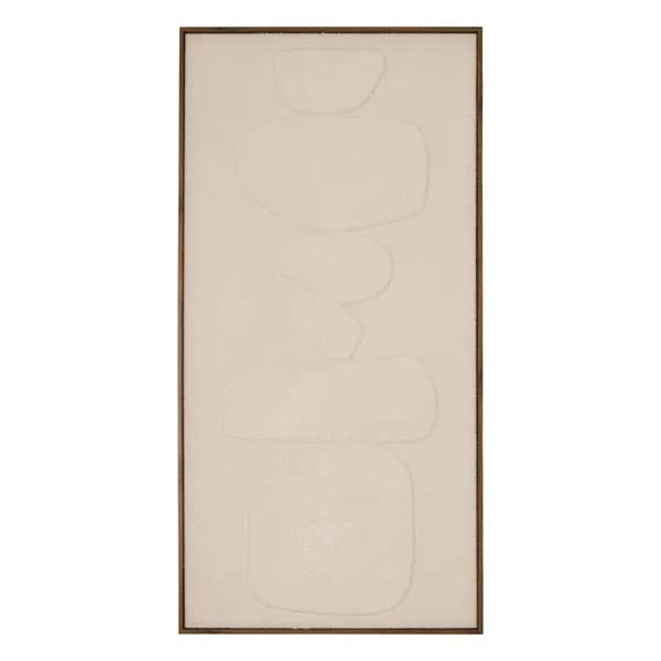 Obraz strukturalny z wypukłym wzorem na płótnie Roger 58x116 cm, beżowy - Atmosphera