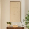 Obraz strukturalny z wypukłym wzorem na płótnie Roger 58x116 cm, beżowy - Atmosphera