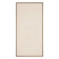 Obraz strukturalny z wypukłym wzorem na płótnie Roger 58x116 cm, kremowy - Atmosphera