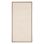 Obraz strukturalny z wypukłym wzorem na płótnie Roger 58x116 cm, kremowy - Atmosphera