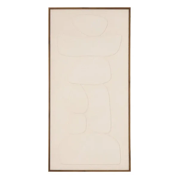 Obraz strukturalny z wypukłym wzorem na płótnie Roger 58x116 cm, kremowy - Atmosphera