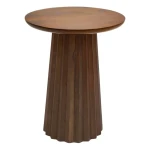 Stolik pomocniczy z drewna mango ze żłobioną nogą Shelty 38 cm, brązowy - Atmosphera