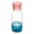 Kolorowa szklana karafka do wody z pokrywką Homy 860 ml, Blue Rose - Atmosphera