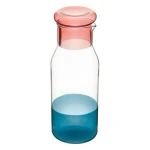 Kolorowa szklana karafka do wody z pokrywką Homy 860 ml, Blue Rose - Atmosphera