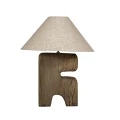 Designerska lampa stołowa drewniana L’Objet 55x40 cm - Bazar Bizar