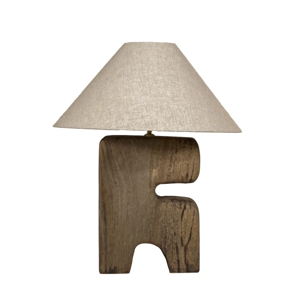 Designerska lampa stołowa drewniana L’Objet 55x40 cm - Bazar Bizar
