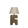 Designerska lampa stołowa drewniana L’Objet 25x25 cm - Bazar Bizar