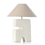 Designerska lampa stołowa z papier-mâché L’Objet 55x40 cm, biała - Bazar Bizar