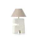 Designerska lampa stołowa z papier-mâché L’Objet 35x32 cm, biała - Bazar Bizar