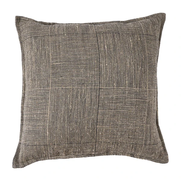 Lniana poszewka dekoracyjna patchworkowa Bloc Party 50x50 cm - Bazar Bizar