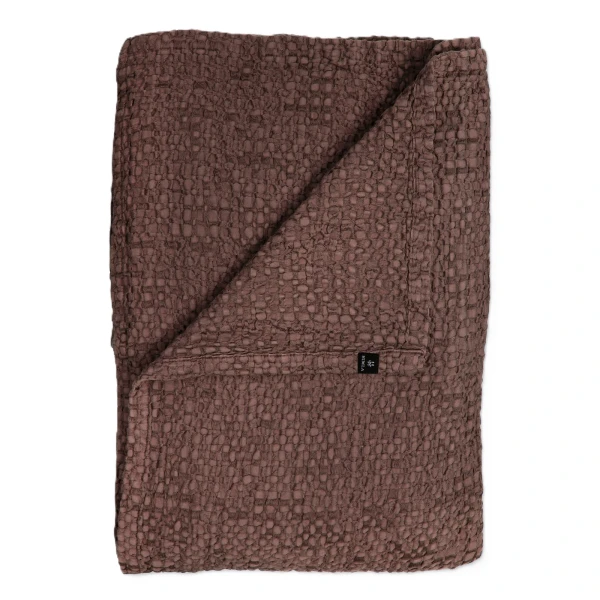 Narzuta na łóżko 160x260 z bawełny organicznej Dani, Prune - Himla