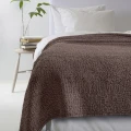 Narzuta na łóżko 260x260 z bawełny organicznej Dani, Prune - Himla