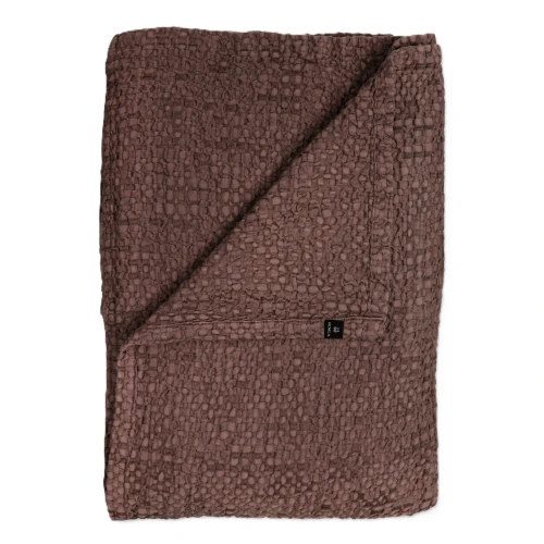 Narzuta na łóżko 260x260 z bawełny organicznej Dani, Prune - Himla