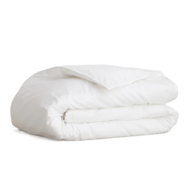 Biała pościel satynowa poszwa na kołdrę 220x220 Soul White Oeko-Tex 300 tc - Himla