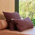 Lniana poszewka dekoracyjna 50x50 Sunshine Burgund - Himla