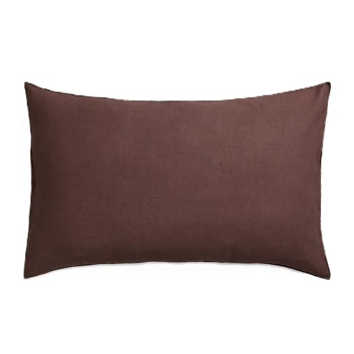 Lniana poszewka dekoracyjna z obszyciem overlock Sunshine 40x60 cm, Burgund - Himla