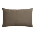 Lniana poszewka dekoracyjna z obszyciem overlock Sunshine 40x60 cm, Coffee - Himla