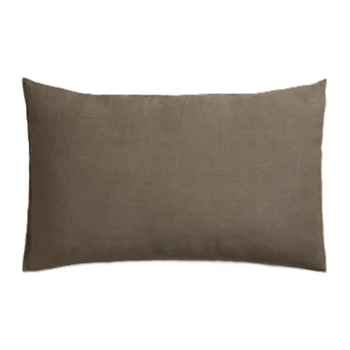 Lniana poszewka dekoracyjna z obszyciem overlock Sunshine 40x60 cm, Coffee - Himla