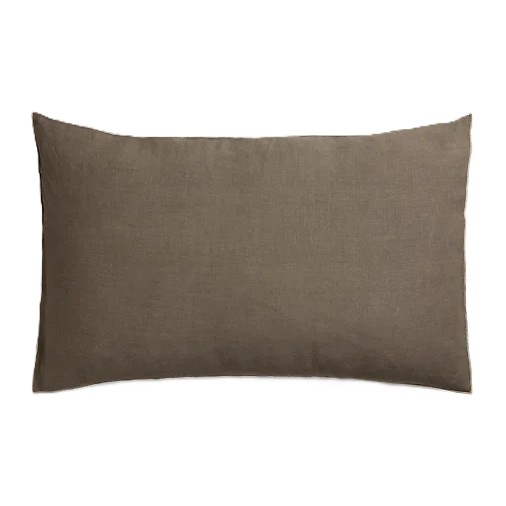 Lniana poszewka dekoracyjna z obszyciem overlock Sunshine 40x60 cm, Coffee - Himla