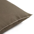 Lniana poszewka dekoracyjna z obszyciem overlock Sunshine 40x60 cm, Coffee - Himla