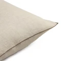 Lniana poszewka dekoracyjna z obszyciem overlock Sunshine 40x60 cm, Oatmeal - Himla