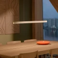 Drewniana lampa wisząca listwa LED Ilgas, biała - Nordlux