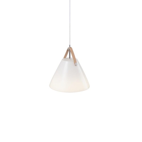 Biała lampa sufitowa Strap 27 z mlecznego szkła DESIGN FOR THE PEOPLE BY NORDLUX